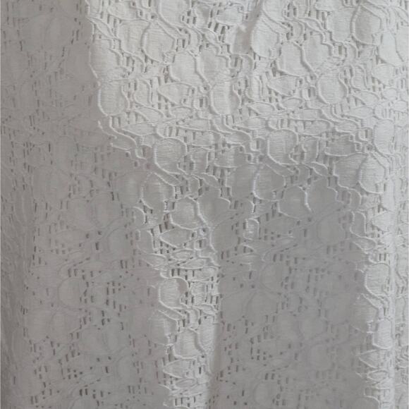 Talbots White Lace Beach Summer Nautical Shirt Plus Size 3X New! - Picture 6 of 7